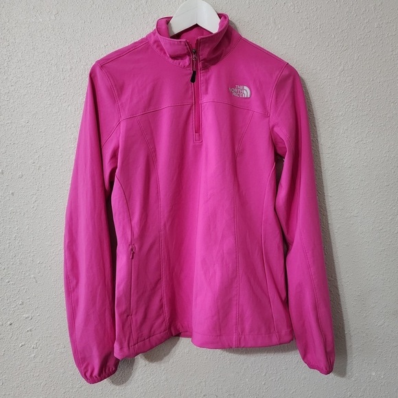 The North Face Soft Shell Quarter Zip Jacket Womens Size S Pink Lightweight - Picture 2 of 13